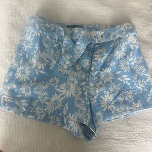 Zara- size large floral shorts with belt